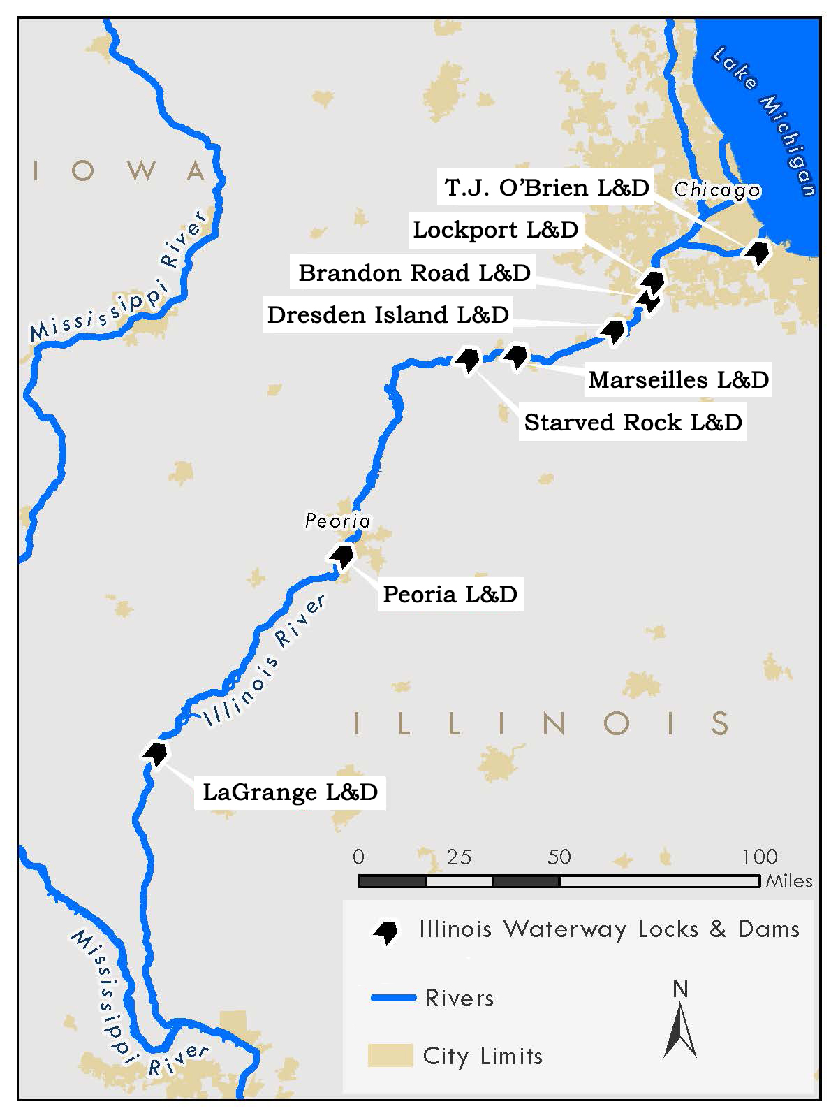 Illinois Waterway Locks and Dams